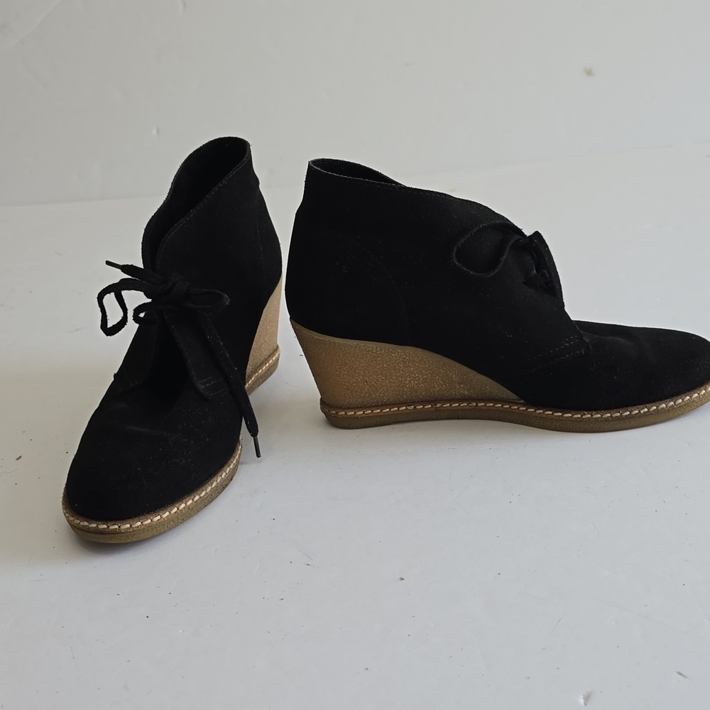 J. Crew Italy  Women's Black Suede Shoes Desert Chuka MacAlister Ankle Boot SZ 9